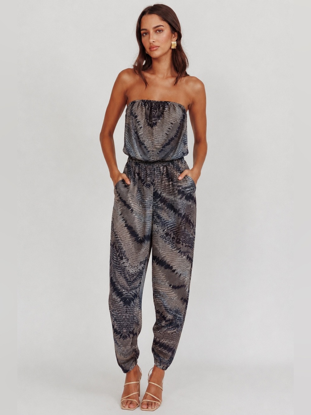 Sweet Pea Tube Top Sleeveless Pants Jumpsuit Romper Bohemian